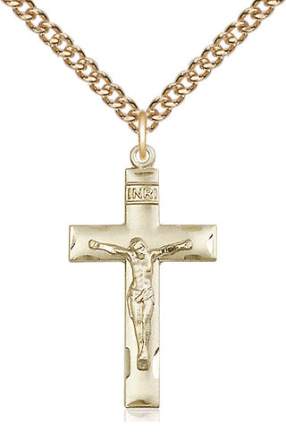14kt Gold Filled Crucifix Medal Religious Jewelry