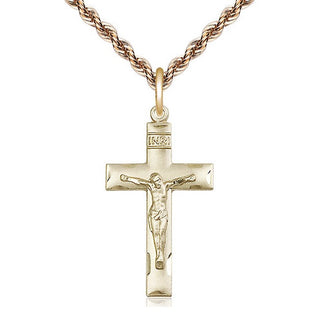 14kt Gold Filled Crucifix Medal Religious Jewelry