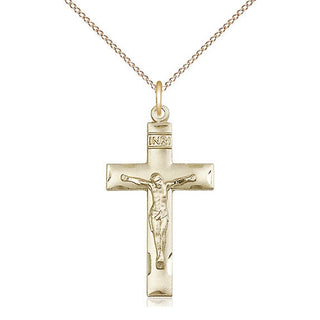 14kt Gold Crucifix Medal