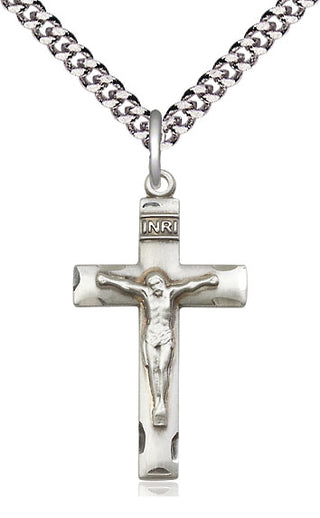 Sterling Silver Crucifix Medal Religious Jewelry