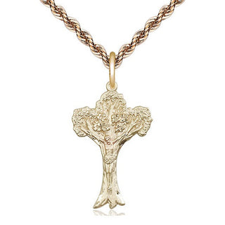 14kt Gold Filled Crucifix Medal Catholic Jewelry