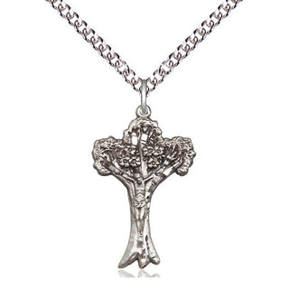 Sterling Silver Crucifix Medal Catholic Jewelry