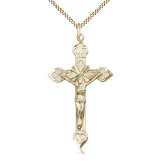 14kt Gold Filled Crucifix Medal Catholic Jewelry