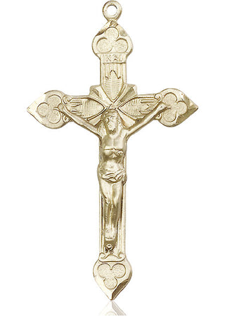 14kt Gold Crucifix Medal