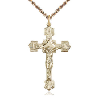 14kt Gold Filled Crucifix Medal Catholic Jewelry
