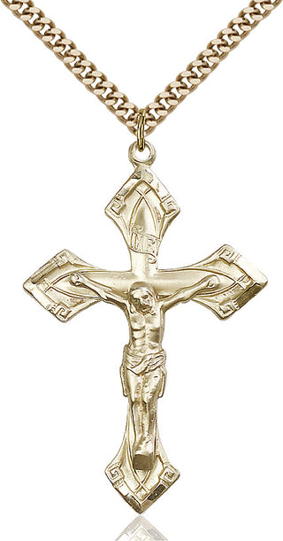 14kt Gold Filled Crucifix Medal Catholic Jewelry