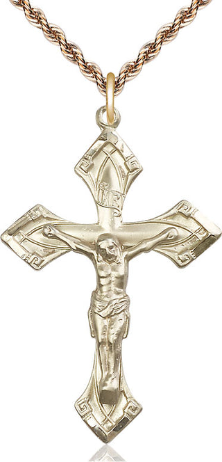 14kt Gold Filled Crucifix Medal Catholic Jewelry