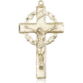 14kt Gold Crucifix Medal