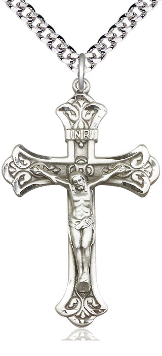 Pewter Crucifix Medal Catholic Jewelry