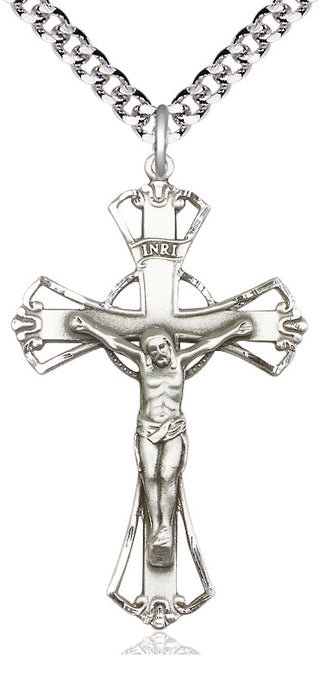Pewter Crucifix Medal Catholic Jewelry