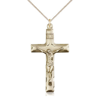 14kt Gold Filled Crucifix Medal Catholic Jewelry