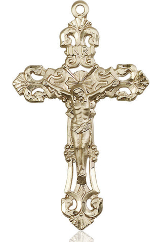 14kt Gold Crucifix Medal