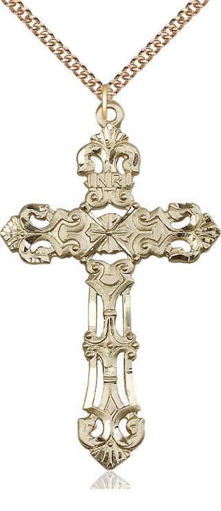 14kt Gold Cross Medal