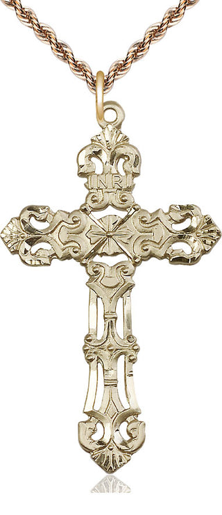 14kt Gold Cross Medal