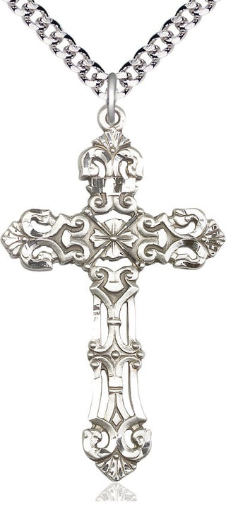 Sterling Silver Cross Medal Catholic Jewelry