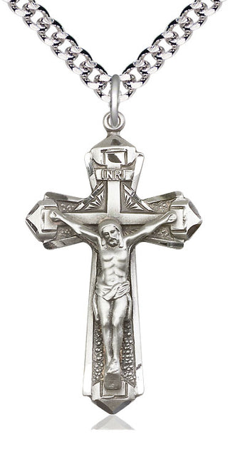 Pewter Crucifix Medal Catholic Jewelry