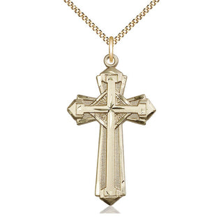 14kt Gold Filled Cross Medal Catholic Jewelry