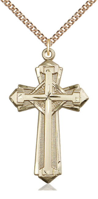14kt Gold Filled Cross Medal Catholic Jewelry