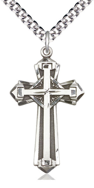 Pewter Cross Medal Catholic Jewelry