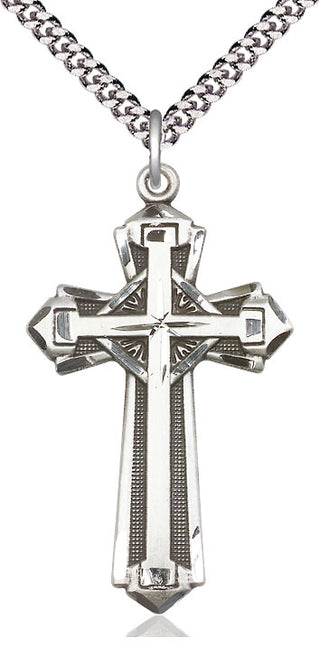 Pewter Cross Medal Catholic Jewelry