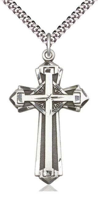 Sterling Silver Cross Medal Catholic Jewelry