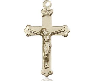 14kt Gold Crucifix Medal