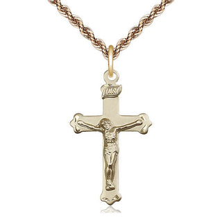 14kt Gold Crucifix Medal
