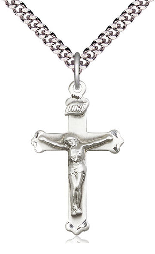 Sterling Silver Crucifix Medal Catholic Jewelry