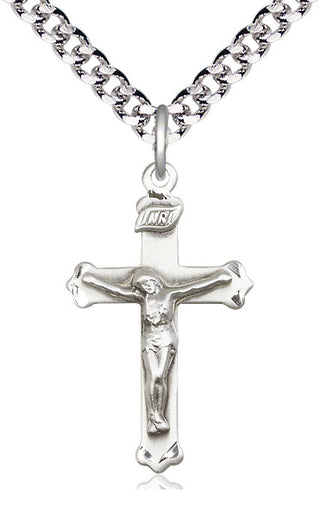 Sterling Silver Crucifix Medal Catholic Jewelry