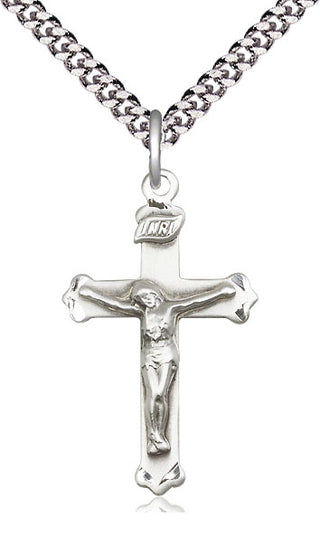 Sterling Silver Crucifix Medal Catholic Jewelry