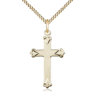 14kt Gold Filled Cross Medal Catholic Jewelry