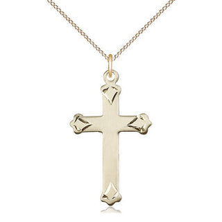 14kt Gold Filled Cross Medal Catholic Jewelry
