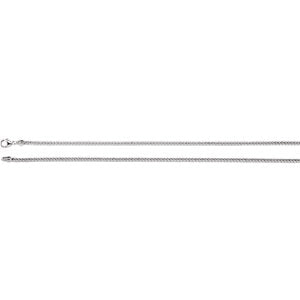 16-inch Solid Foxtail Chain with Lobster Clasp - Sterling Silver