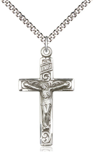 Pewter Crucifix Medal Catholic Jewelry