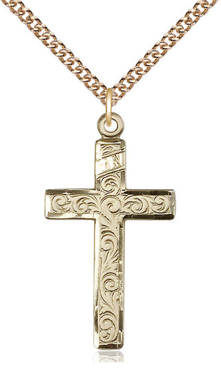 14kt Gold Cross Medal