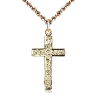 14kt Gold Cross Medal