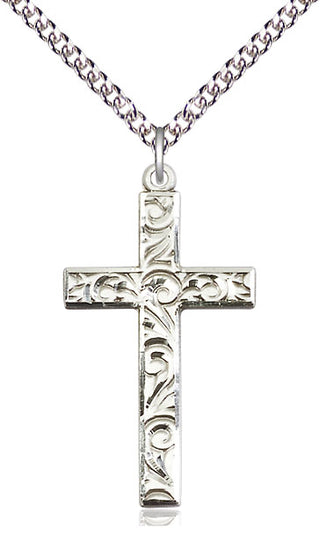 Sterling Silver Cross Medal Catholic Jewelry