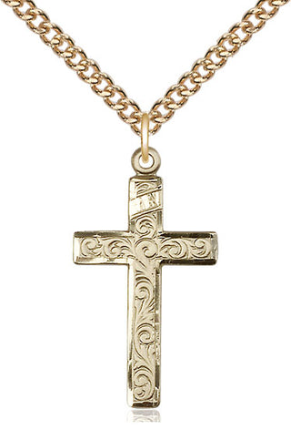 14kt Gold Cross Medal