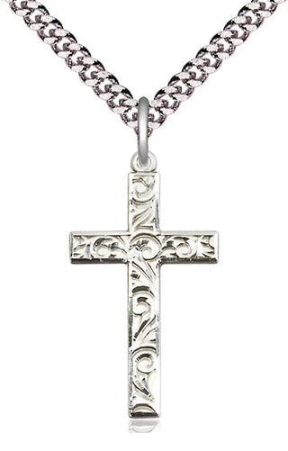 Sterling Silver Cross Medal Catholic Jewelry