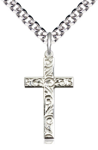 Sterling Silver Cross Medal Catholic Jewelry