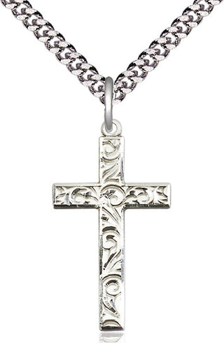 Sterling Silver Cross Medal Catholic Jewelry