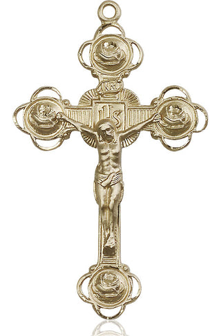 14kt Gold Crucifix Medal