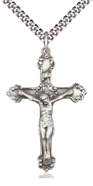 Pewter Crucifix Medal Catholic Jewelry