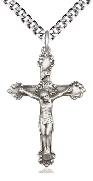 Pewter Crucifix Medal Catholic Jewelry