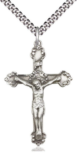Pewter Crucifix Medal Catholic Jewelry