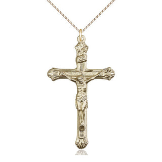 14kt Gold Filled Crucifix Medal Catholic Jewelry