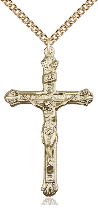 14kt Gold Filled Crucifix Medal Catholic Jewelry