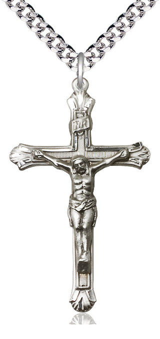 Sterling Silver Crucifix Medal Catholic Jewelry