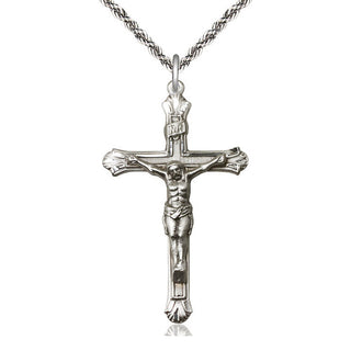 Sterling Silver Crucifix Medal Catholic Jewelry