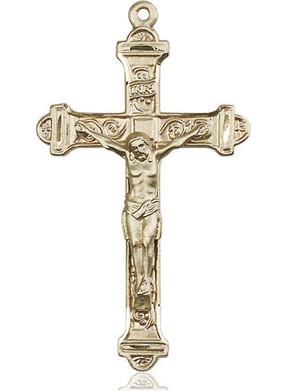 14kt Gold Crucifix Medal